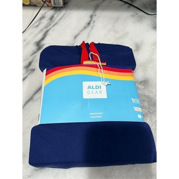ALDI Gear Swag Hooded Navy Sweatshirt . Small size - Picture 1 of 5